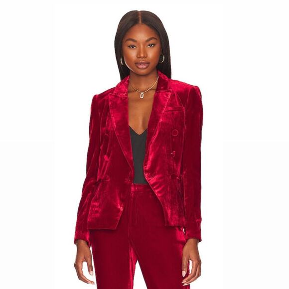 L'AGENCE Kenzie Velvet Blazer - Picture 1 of 6
